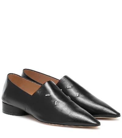 Maison Margiela 4-stitches Leather Loafers In Black
