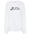 Off-white Script 21 Sweatshirt In White Cotton In White