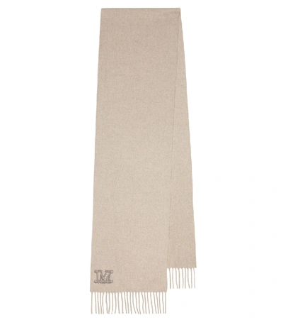 Max Mara Dalia Logo Cashmere Scarf In Multi-colored