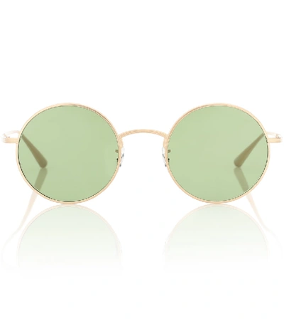 The Row X Oliver Peoples After Midnight Metal Sunglasses In Green