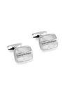 ZEGNA STERLING SILVER & MOTHER-OF-PEARL ROUNDED RECTANGLE CUFFLINKS,0400012777977