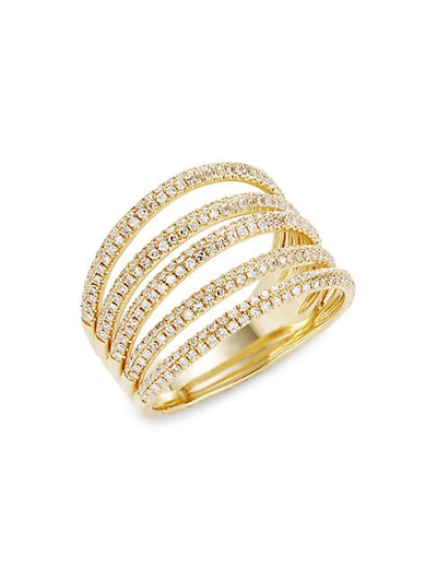 Saks Fifth Avenue 14k Yellow Gold & Diamond Ring