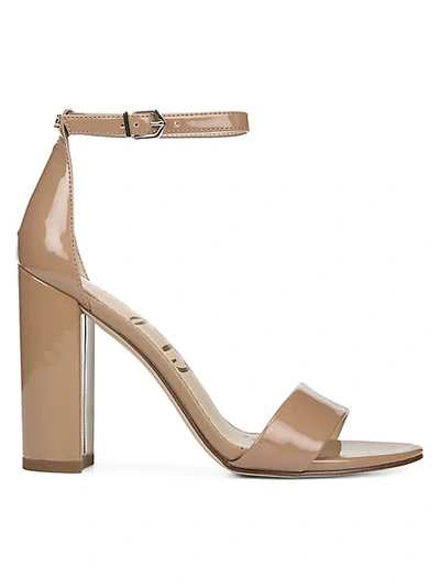 Sam Edelman Yaro Patent Ankle-strap Sandals In Rosa Nude