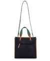 SONDRA ROBERTS STRUCTURED COLORBLOCKED TOTE