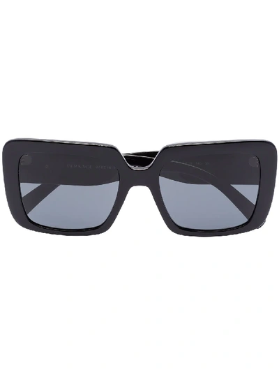 Versace Square-frame Sunglasses In Black