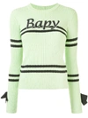 BAPY BY *A BATHING APE® BOW DETAIL RIBBED KNIT SWEATER