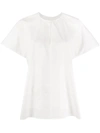Lee Mathews Button-fastening Short-sleeve T-shirt In White