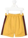 GUCCI SIDE STRIPE TRACK SHORTS