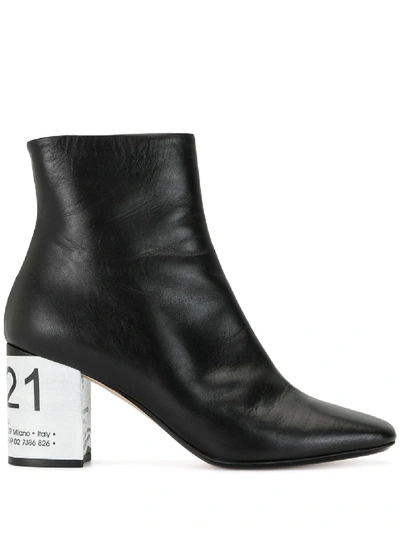 N°21 Logo Heel Boots In Black