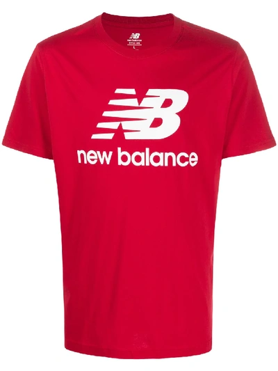 New Balance Slogan Print T-shirt In Red