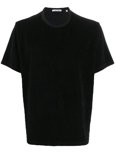 Our Legacy Round Neck Corduroy T-shirt In Black