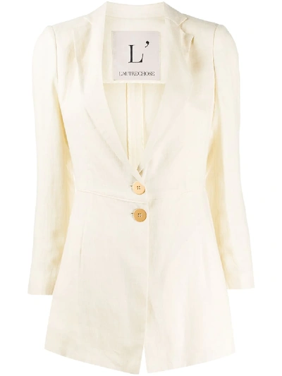 L'autre Chose Tailored Panel Blazer In Neutrals