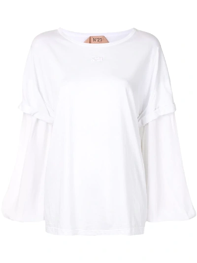 N°21 Oversized Sleeve Blouse In White