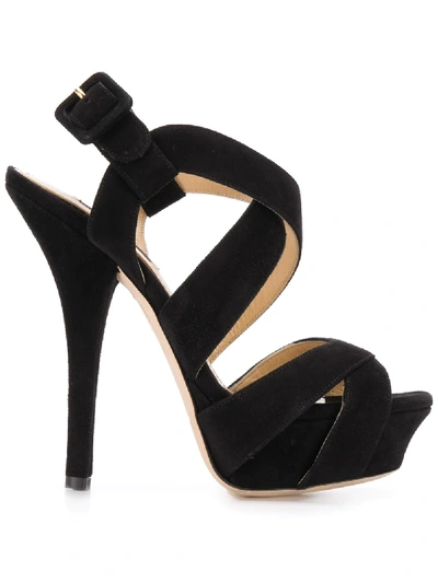 Dolce & Gabbana Strappy Platform Sandals In Black