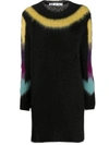 OFF-WHITE ARROWS FUZZY KNITTED DRESS
