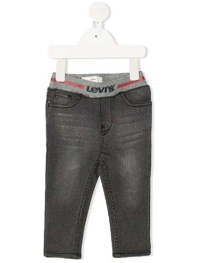 Levi's Babies' Ribbed-waist Skinny Jeans In Grey