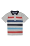 ANDY & EVAN STRIPE COTTON BLEND POLO,S2030205B