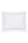Sferra Grande Hotel Boudoir Sham In White/ Taupe