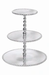 Mariposa String Of Pearls Tiered Cupcake Stand In Silver