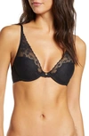 Natori Feathers Nursing Plunge Contour Underwire Bra 730023m In Black