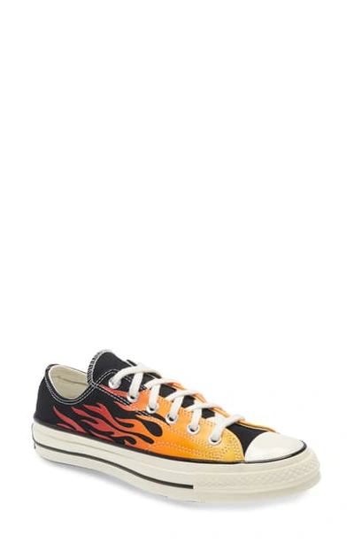 Converse Chuck 70mm Flame-print Low-top Canvas Sneakers In Red