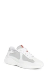 Prada Low-top Sneaker In White/ Silver