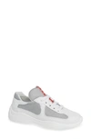 Prada Low-top Sneaker In White/ Silver