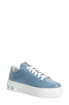 Miu Miu Crystal Detail Skate Platform Sneaker In Astrale Blue