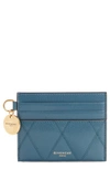 Givenchy Gv3 Quilted Leather Card Case In Oil Blue