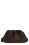 Bottega Veneta The Pouch Leather Clutch In Brown