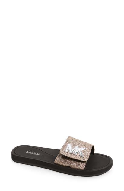 mk logo metallic slide