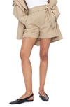 ANINE BING KINSLEY TIE WAIST SHORTS,A-05-9019-220