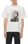 Anine Bing Ida Graphic-print Cotton-jersey T-shirt In White