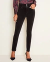 Ann Taylor Petite High Rise 5-pocket Velvet Pants - Curvy Fit In Black