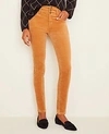 Ann Taylor Petite High Rise 5-pocket Velvet Pants - Curvy Fit In Tanned Khaki