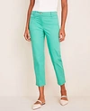 Ann Taylor The Cotton Crop Pant - Curvy Fit In Crystal Green