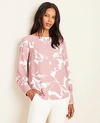 ANN TAYLOR FLORAL CUFFED BOATNECK TOP,522462