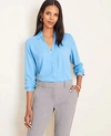 Ann Taylor Essential Shirt Size Xs Fine Cerulean Women's