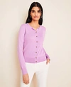 Ann Taylor Ann Cardigan In Thistle