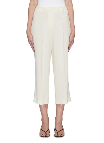 Theory Crop Wide Suiting Pants In White