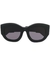 Kuboraum Oversized Square Acetate Sunglasses In Black