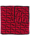 FENDI FF MOTIF KNITTED SCARF