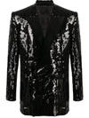 BALMAIN SEQUIN-EMBELLISHED SINGLE-BREASTED BLAZER