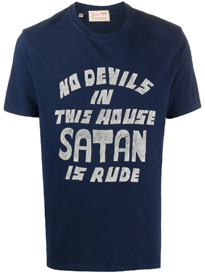Deus Ex Machina X Young Jerks Slogan-print T-shirt In Blue