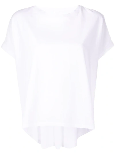 Altea Oversized Asymmetric Hem T-shirt In White