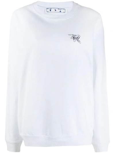 Off-white Paper Clip Arrows Sweatshirt In White