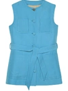 GUCCI PATCH-POCKET BELTED waistcoat