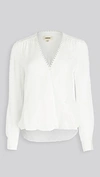 L AGENCE PERRY FABRIC BLOCKED BLOUSE