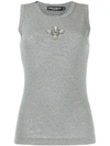 DOLCE & GABBANA CRYSTAL EMBELLISHED TANK TOP