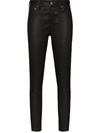 POLO RALPH LAUREN LEATHER SKINNY TROUSERS